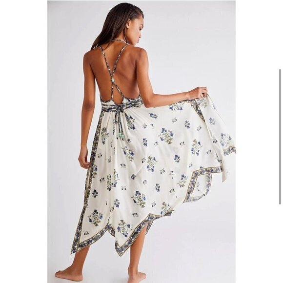 NWT Free People Nouveau belted handkerchief Maxi Dress - Picture 3 of 12